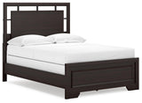 Covetown Full Dark Brown Panel Bed - Full Size