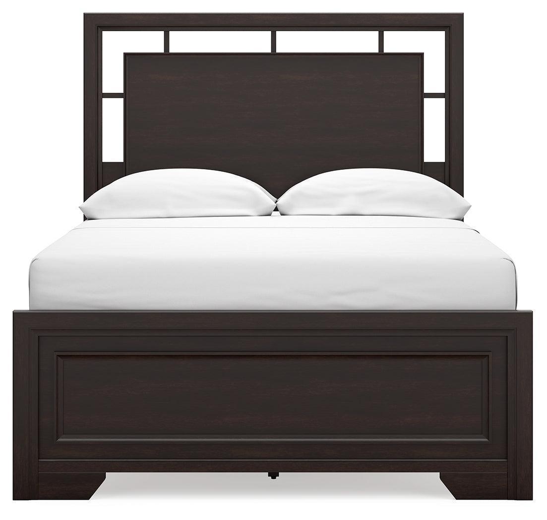 Covetown Full Dark Brown Panel Bed - Full Size
