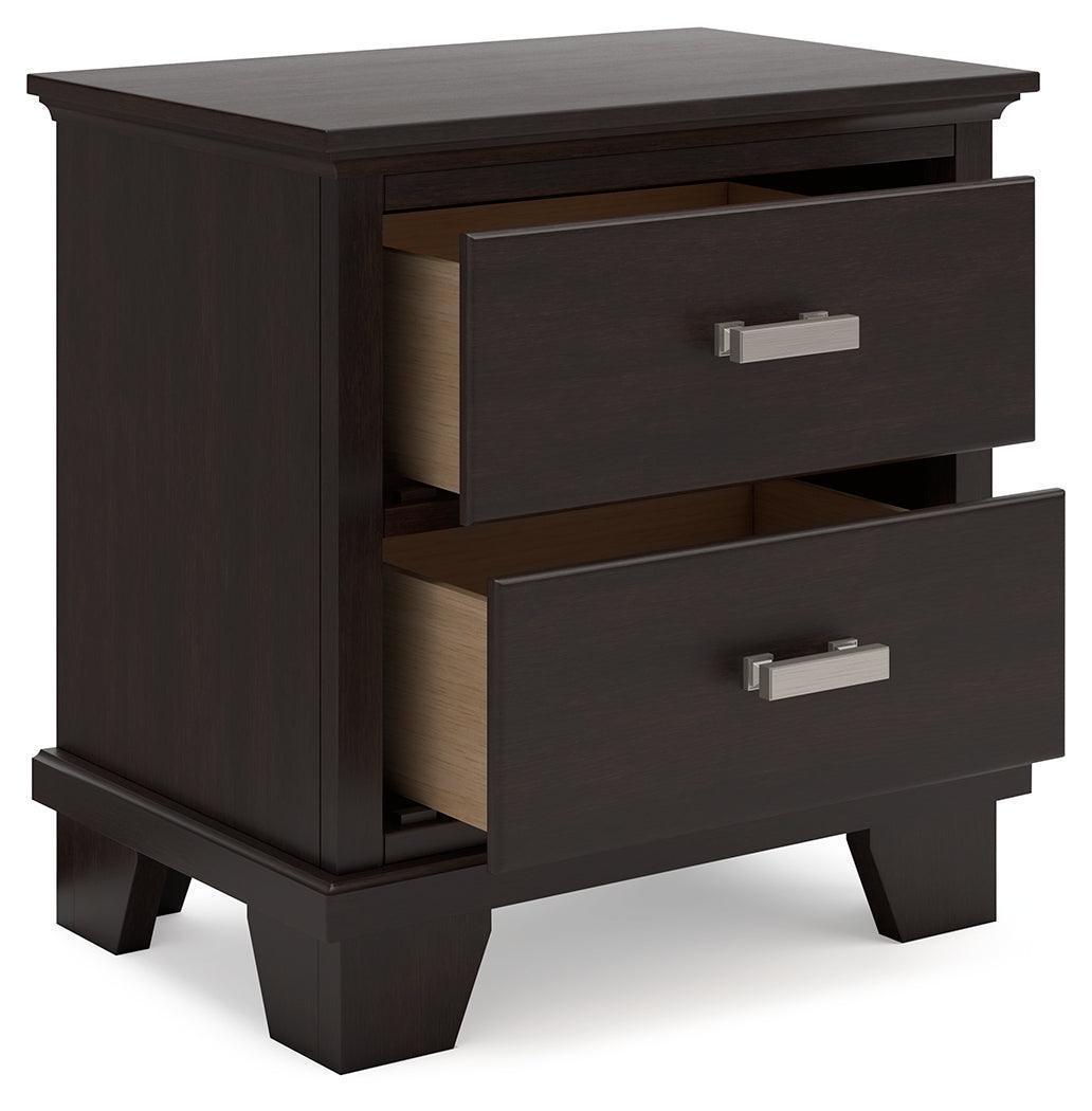 Covetown Dark Brown Contemporary Nightstand