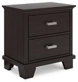 Covetown Dark Brown Contemporary Nightstand
