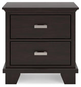 Covetown Dark Brown Contemporary Nightstand