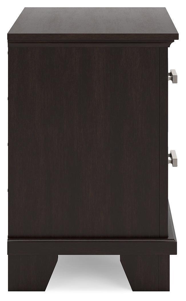 Covetown Dark Brown Contemporary Nightstand