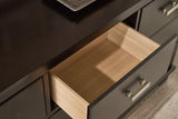 Covetown Dark Brown 7-Drawer Contemporary Dresser