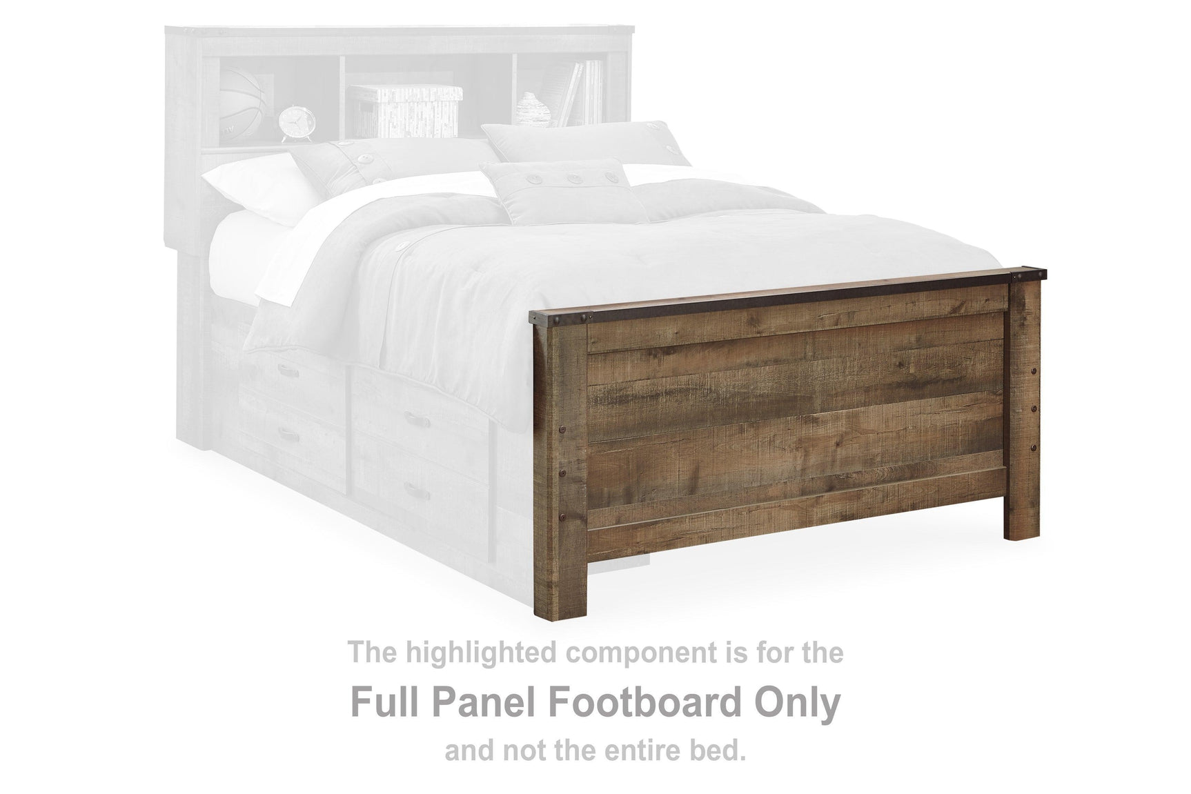 Trinell Brown Full Bookcase Bed with Storage