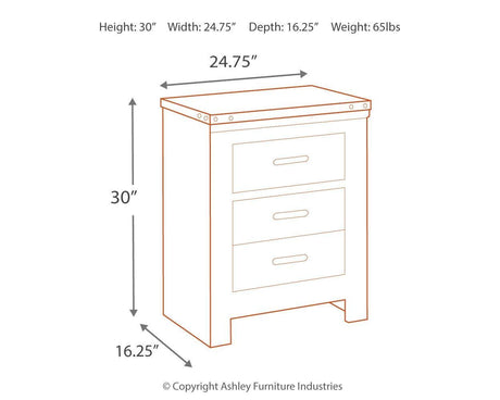 Trinell Brown Nightstand B446-92 - Ella Furniture