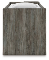 Frandern Gray Twin Loft Bed with Drawer Storage