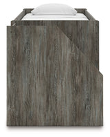 Frandern Gray Twin Loft Bed with Drawer Storage