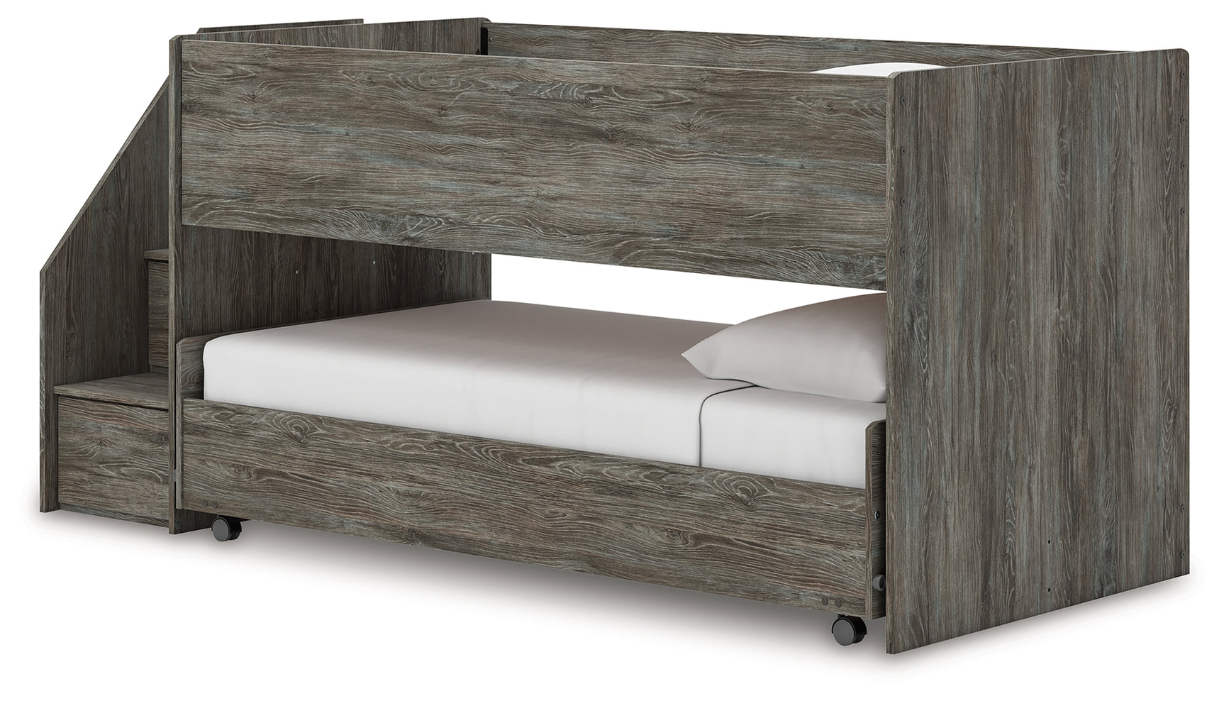 Frandern Gray Twin over Twin Loft Bed