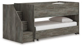 Frandern Gray Twin over Twin Loft Bed