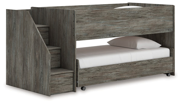 Frandern Gray Twin over Twin Loft Bed
