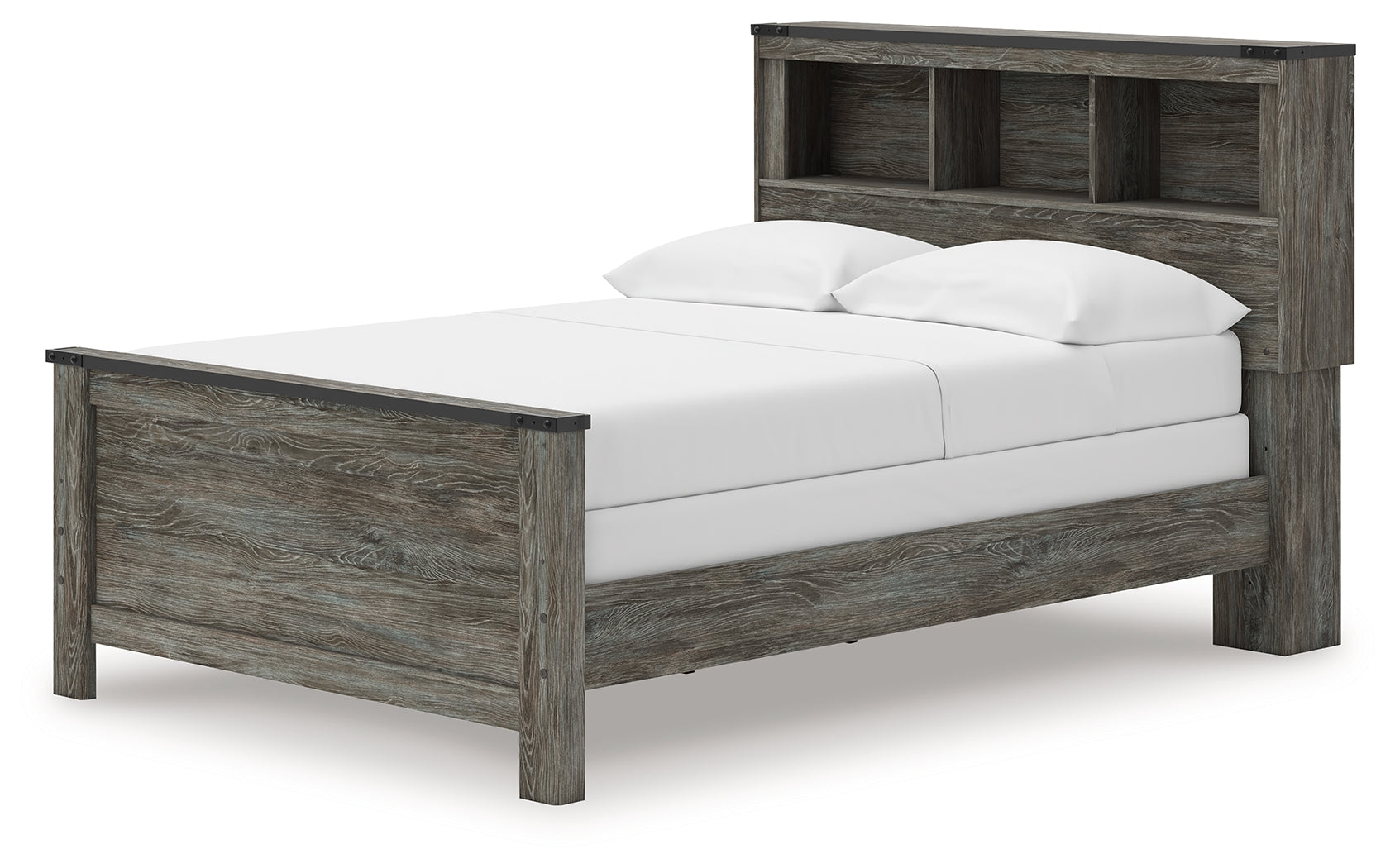 Frandern Gray Full Bookcase Panel Bed
