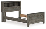 Frandern Gray Full Bookcase Panel Bed