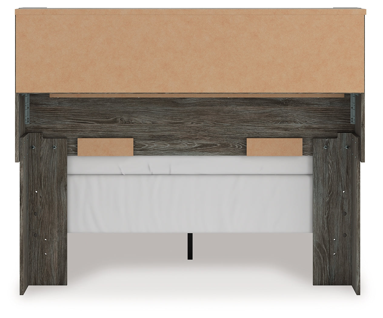 Frandern Gray Full Bookcase Panel Bed