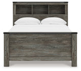 Frandern Gray Full Bookcase Panel Bed
