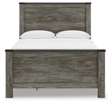 Frandern Black/Gray Full Panel Bed with Storage