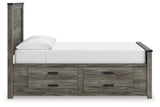 Frandern Black/Gray Full Panel Bed with Storage