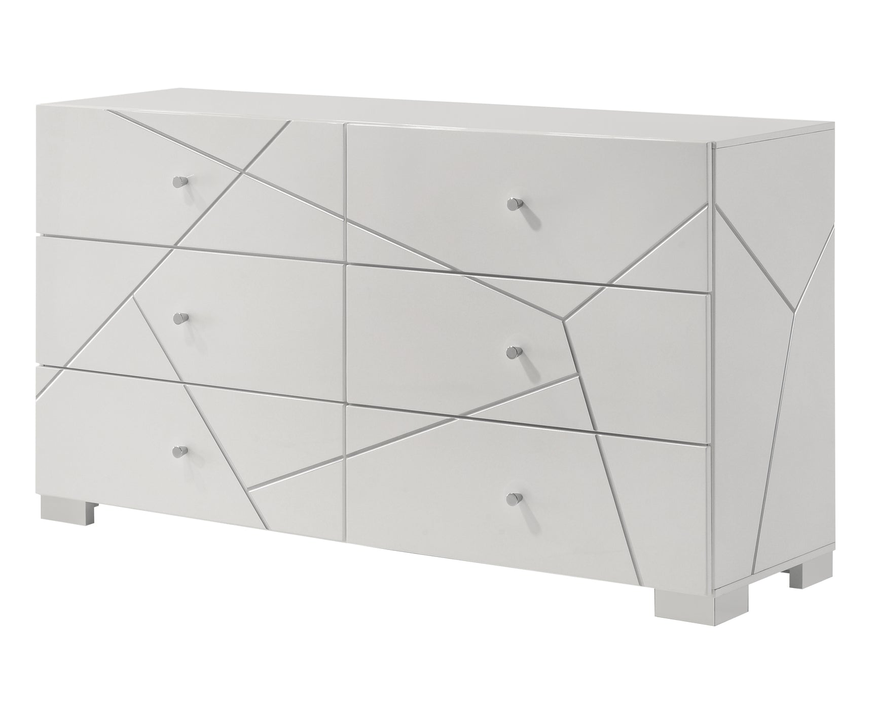 Ayla White LED Panel Bedroom Set