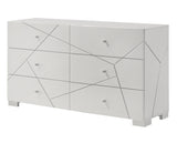 Ayla White LED Panel Queen Bed