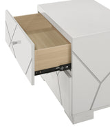 Ayla White LED Panel Queen Bed