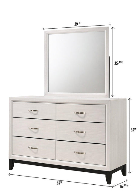 Akerson Chalk Classic And Traditional, Modern Wood King Panel Bed - Ella Furniture