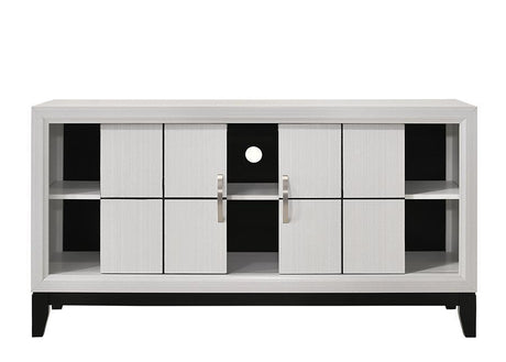 Akerson Chalk Classic And Traditional, Modern Wood Queen Panel Bed - Ella Furniture