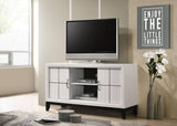 Akerson Night Stand Chalk, Modern Wood, Metal Curved 2 Drawers - Ella Furniture