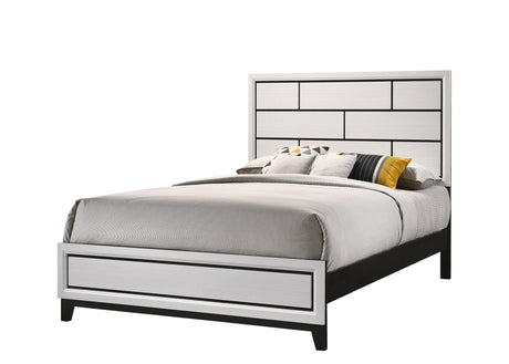 Akerson Chalk Finish Wood Modern Rustic And Charm Panel Bedroom Set - Ella Furniture