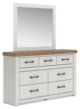 Savonport White/Brown Panel Storage Bedroom Set angled view