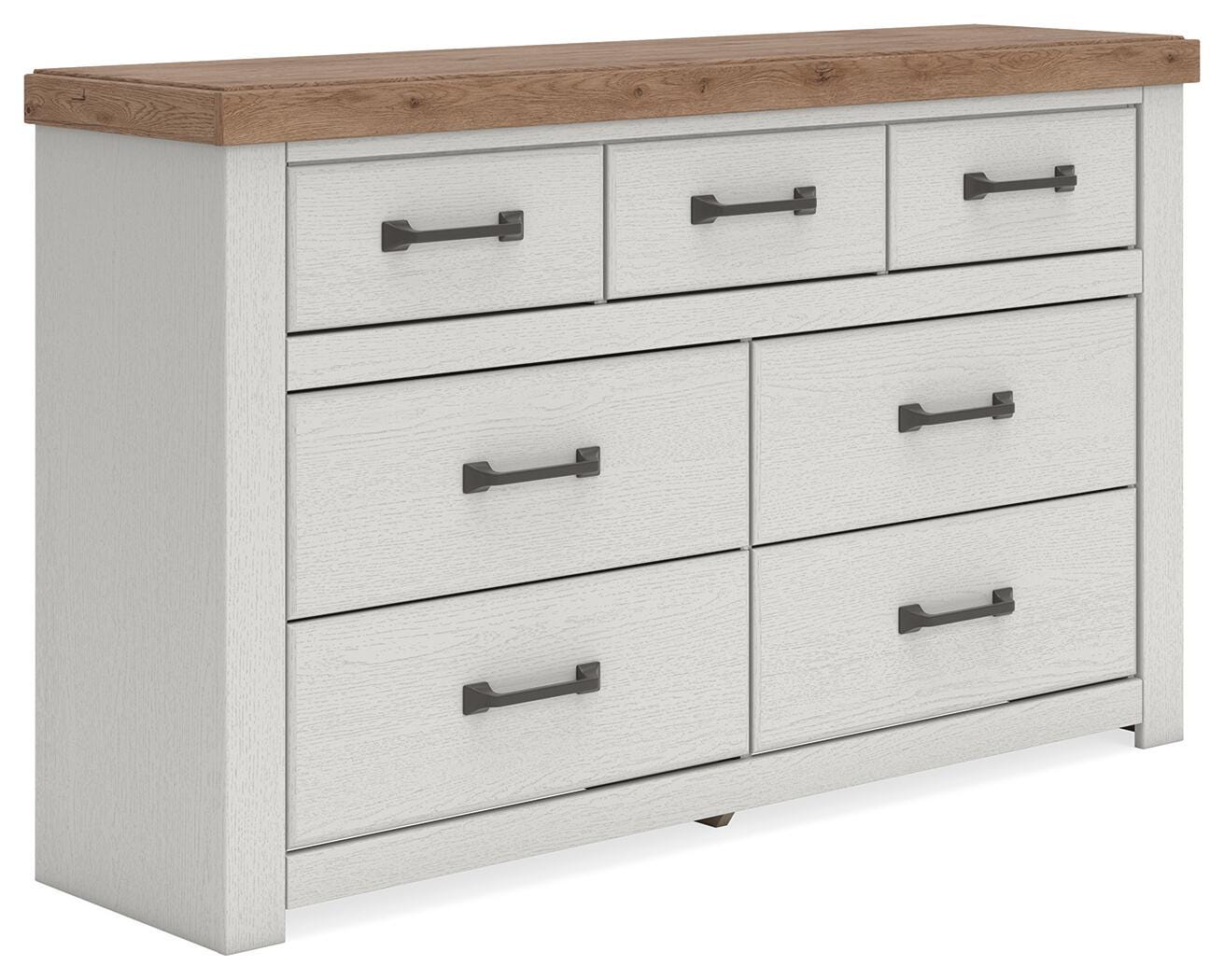 Savonport White/Brown Panel Storage Bedroom Set angled view