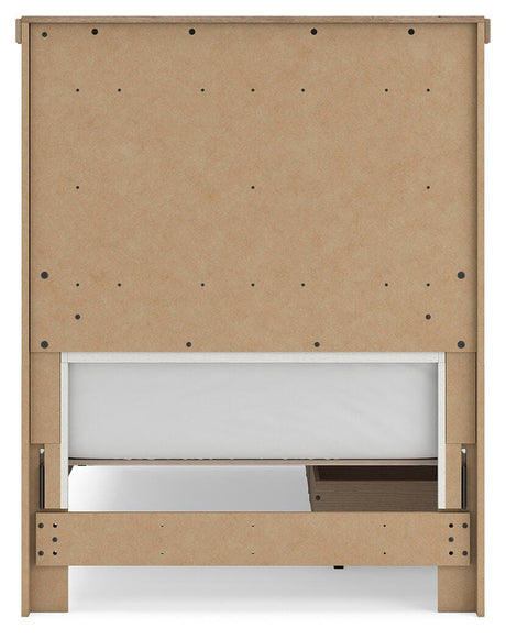 Savonport White/Brown Twin Panel Bed with Storage view 9