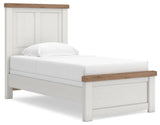 Savonport White/Brown Panel Bedroom Set angled view