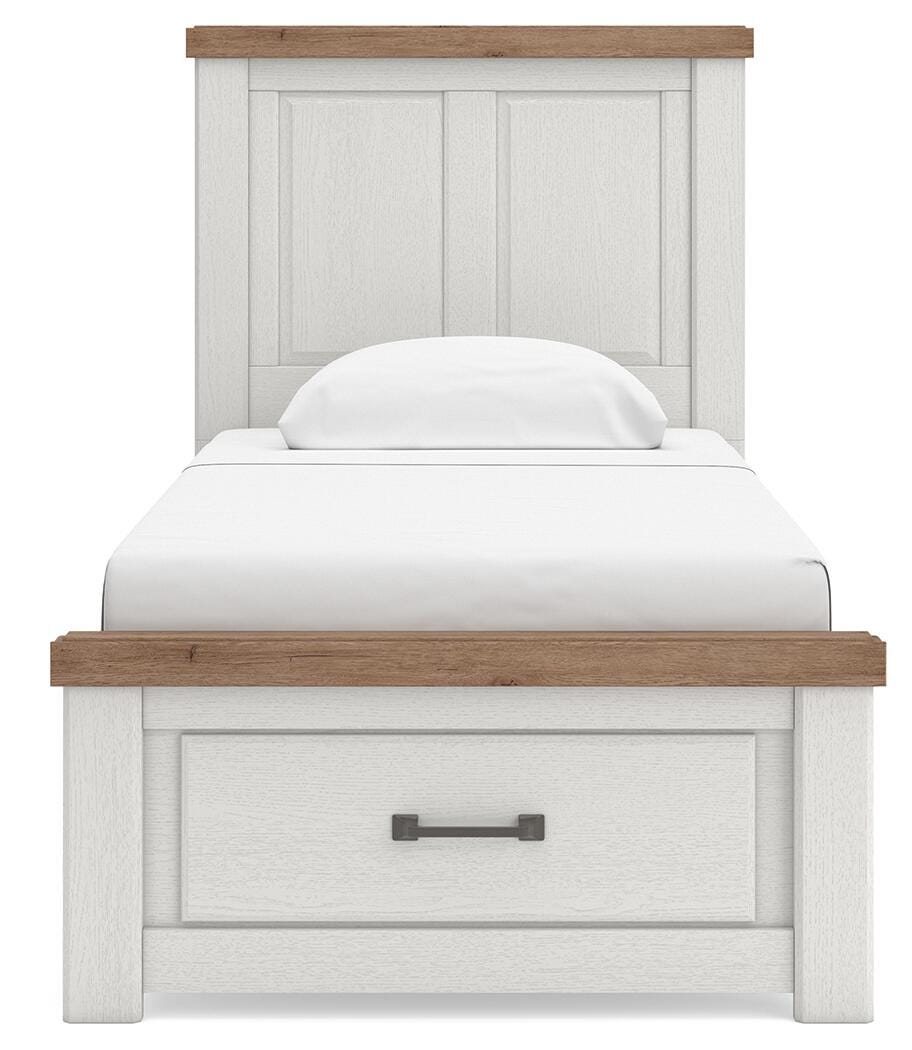 Savonport White/Brown Panel Storage Bedroom Set view 35