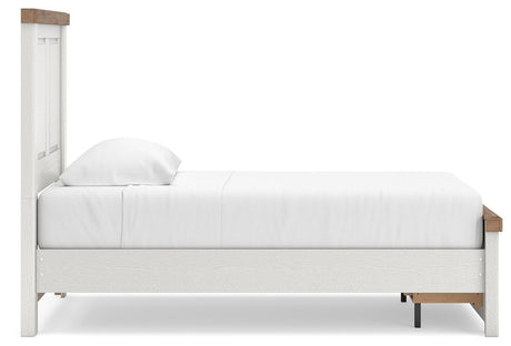 Savonport White/Brown Twin Panel Storage Bed view 8