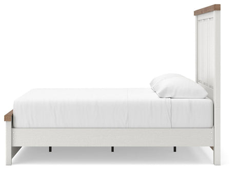 Savonport White/Brown Queen Panel Bed with Storage view 3
