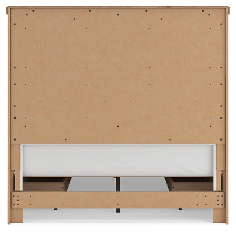 Savonport White/Brown Queen Panel Bed with Storage view 9