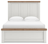 Savonport White/Brown Queen Panel Bed with Storage view 5