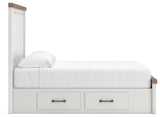 Savonport White/Brown Queen Panel Storage Bed view 8