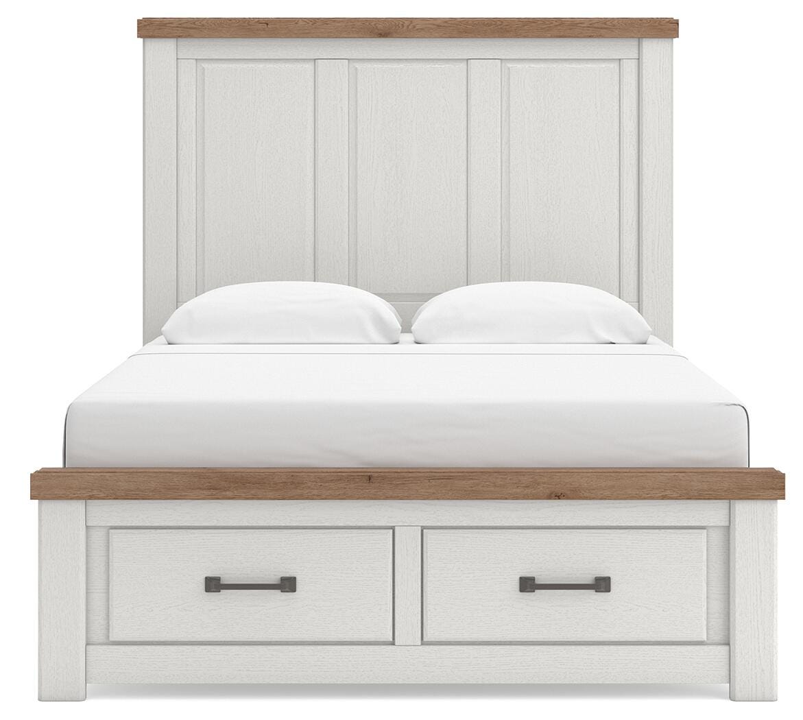 Savonport White/Brown Panel Storage Bedroom Set view 11