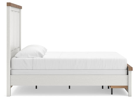 Savonport White/Brown Queen Panel Storage Bed view 8