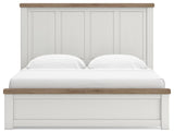 Savonport White/Brown King Panel Bed with Storage view 5