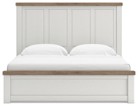 Savonport White/Brown King Panel Bed with Storage view 5