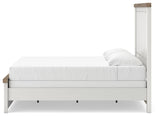 Savonport White/Brown King Panel Bed view 3