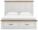 Savonport White/Brown Panel Storage Bedroom Set view 44