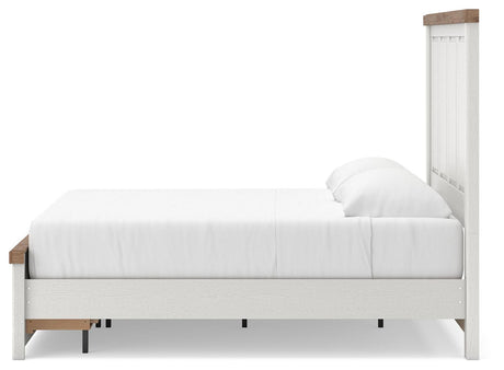 Savonport White/Brown King Panel Storage Bed view 3