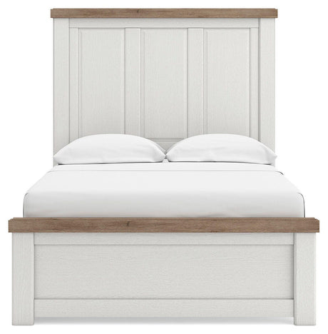 Savonport White/Brown Full Panel Bed with Storage view 8