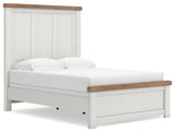 Savonport White/Brown Panel Bedroom Set angled view