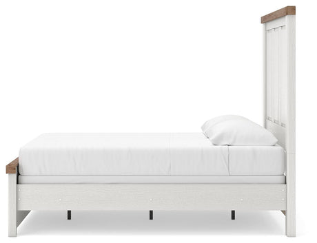 Savonport White/Brown Full Panel Bed view 3