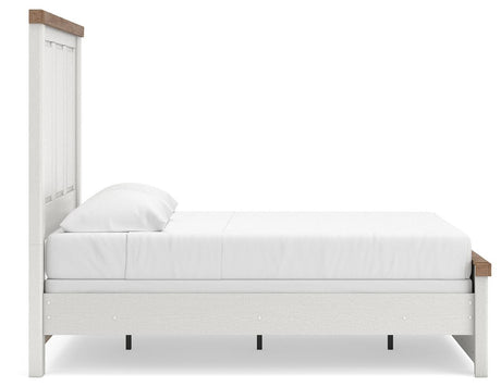Savonport White/Brown Full Panel Bed view 7