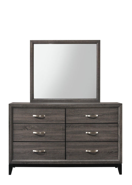 Akerson Gray Finish Wood Modern Rustic And Charm Panel Bedroom Set - Ella Furniture