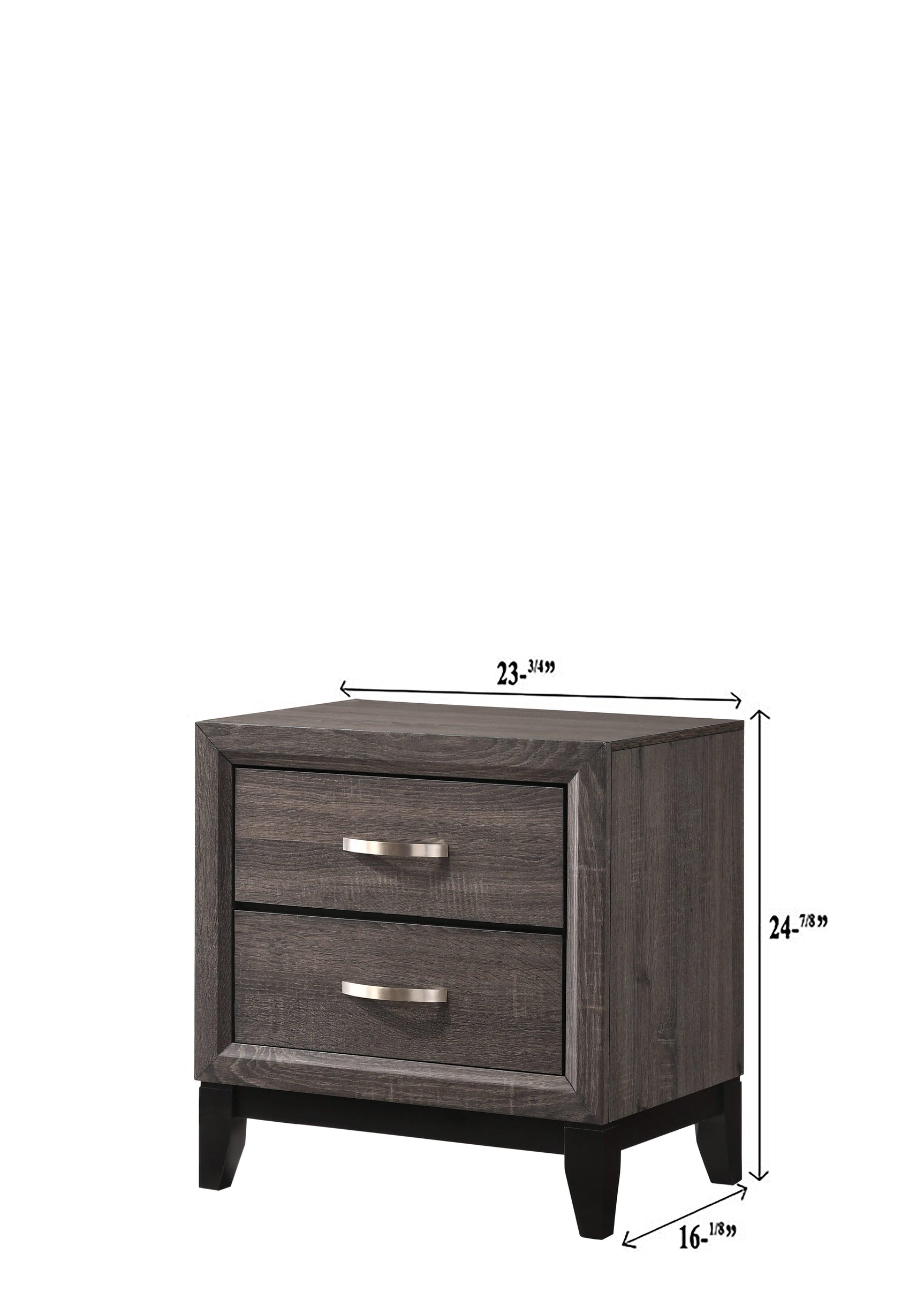 Akerson Gray Finish Wood Modern Rustic And Charm Panel Bedroom Set - Ella Furniture